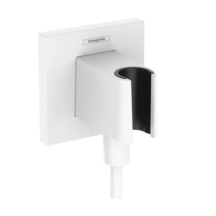 Matte White Wall Outlet with Handshower Holder