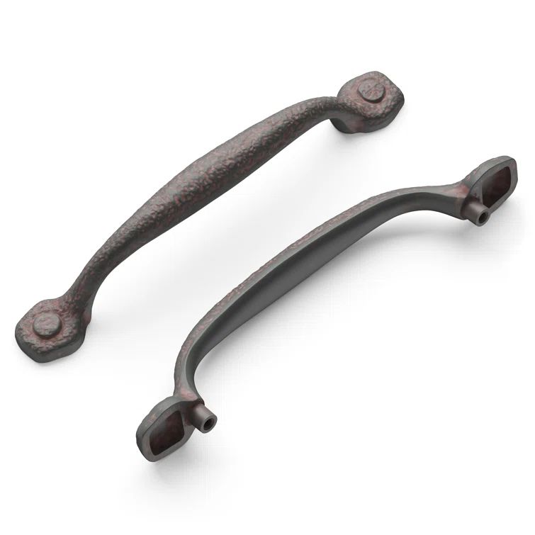 Rustic Iron 7-Inch Matte Cabinet Bar Handle with Mounting Hardware