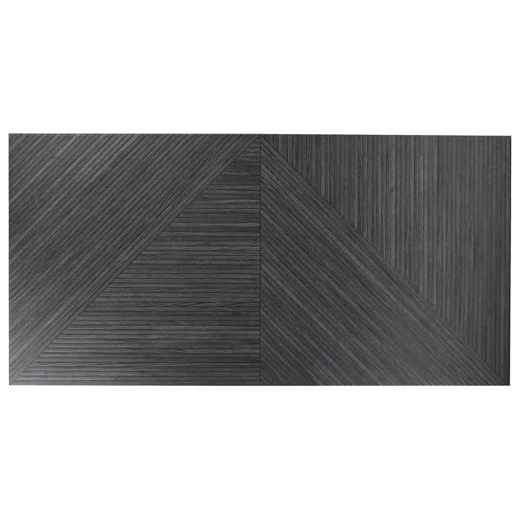 Charcoal Matte Porcelain Wood Look Rectangular Wall Tile