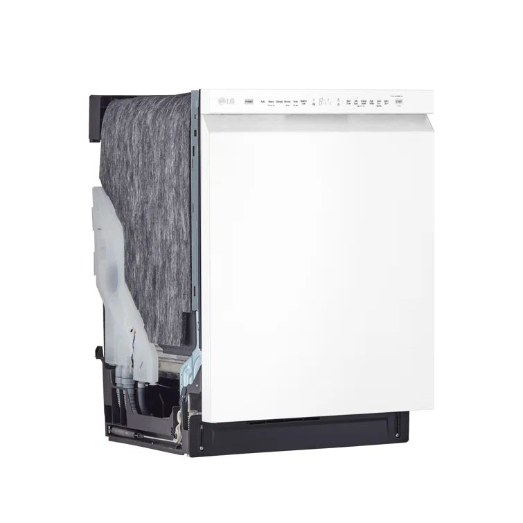 24" White Smart Front Control Dishwasher