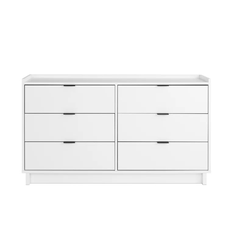 Simply Modern White Double 6-Drawer Dresser