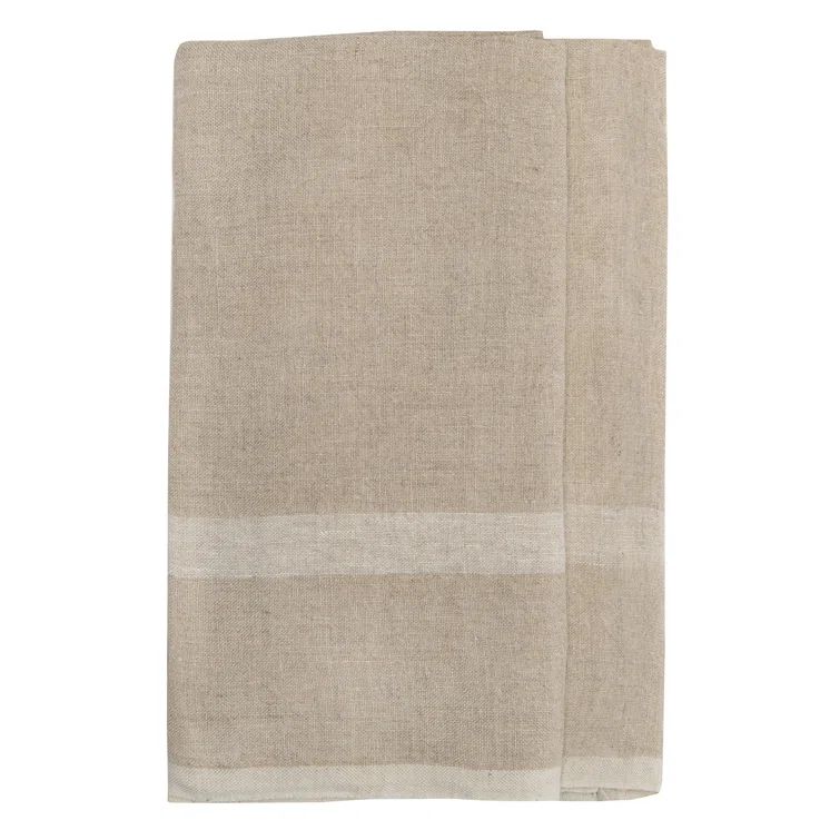 Natural Linen Striped Tea Towels Set of 2