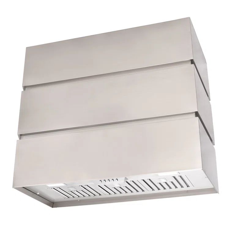 Stainless Steel 36" Wall Mount Range Hood with Charcoal Filter