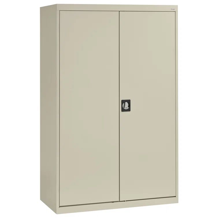 Putty 72" Steel Freestanding Lockable Office Cabinet with Adjustable Shelving
