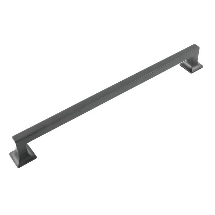 Matte Black Zinc Kitchen Cabinet Handle with Mounting Hardware, 5-1/16"