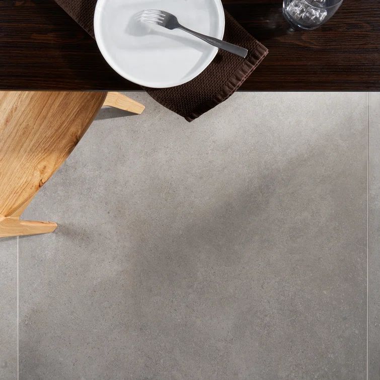 Iris Large Format Matte Gray Porcelain Tile 48x48