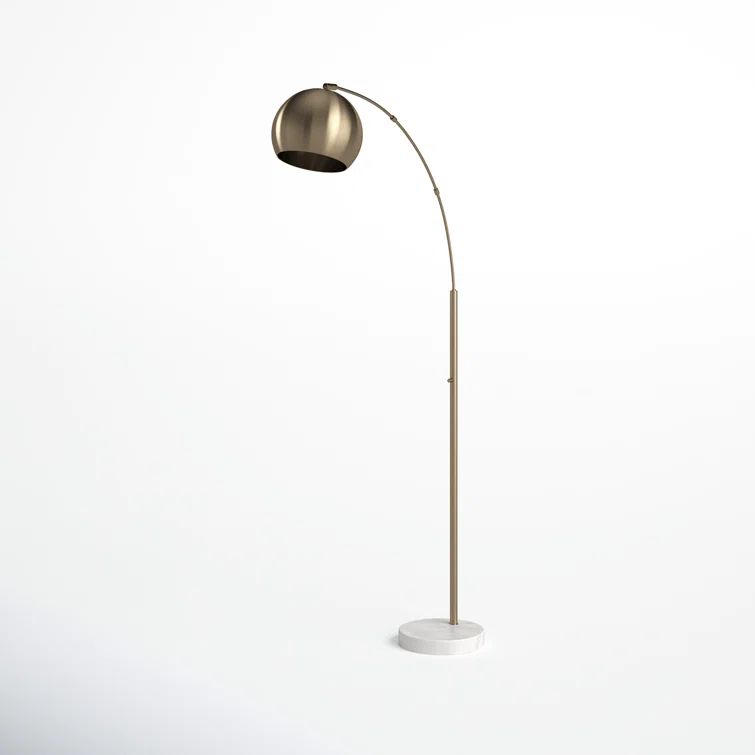 Georgia 78'' Adjustable Antique Brass Arc Floor Lamp
