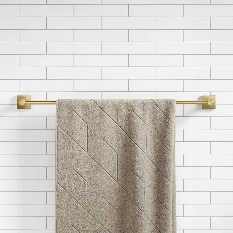 Ventus 24-Inch Brushed Gold Wall Mounted Towel Bar