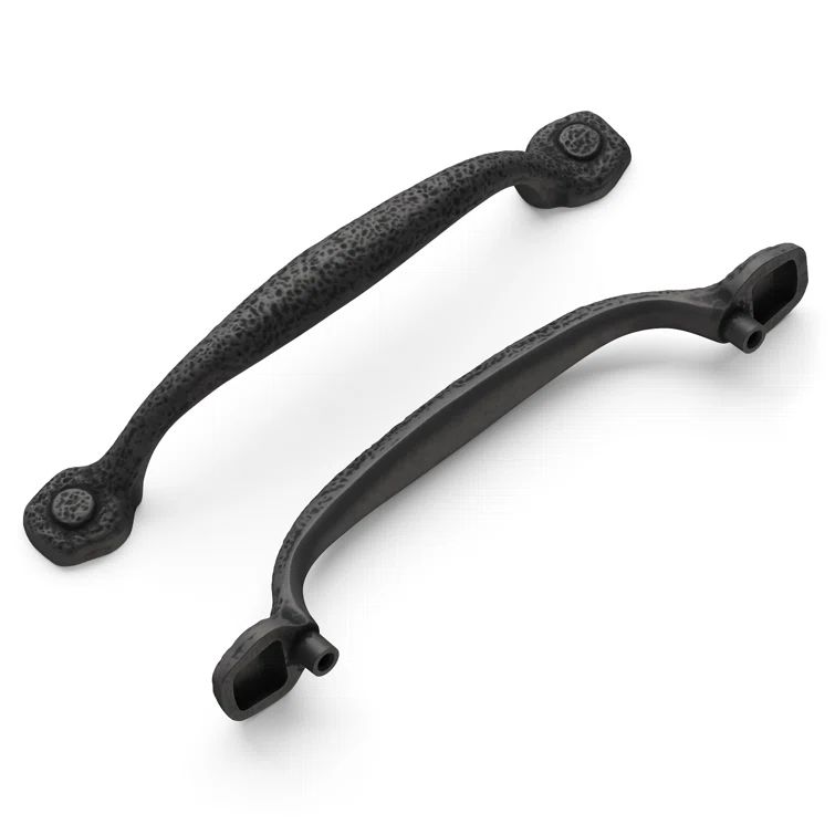 Refined Rustic Black Iron 12" Appliance Pull Handle