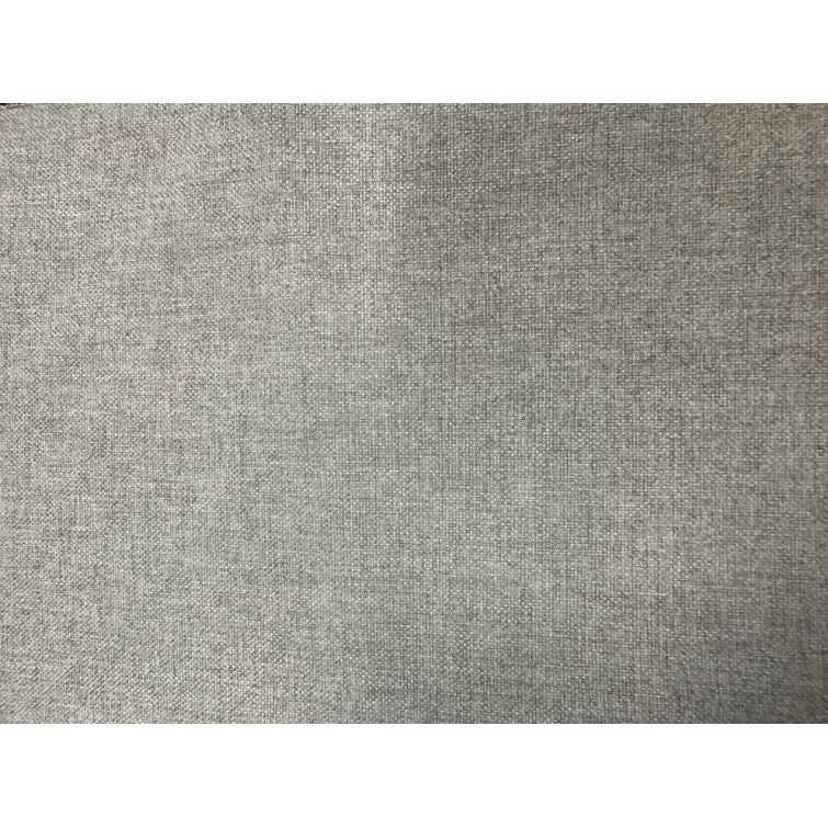 Echo Light Gray Linen Upholstered Arm Chair with Brass Base