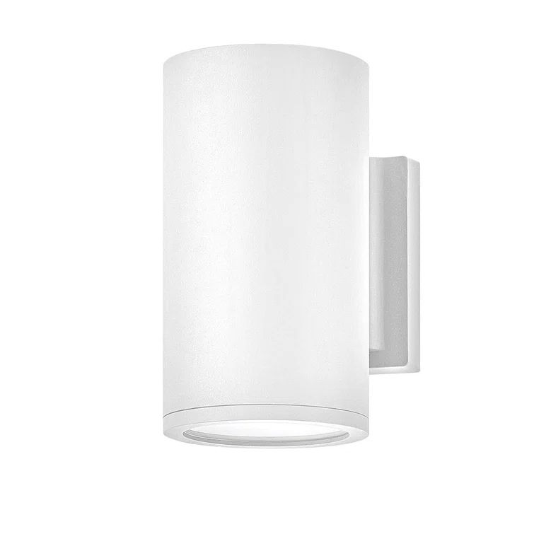 Satin White Etched Glass Modern Outdoor Wall Sconce