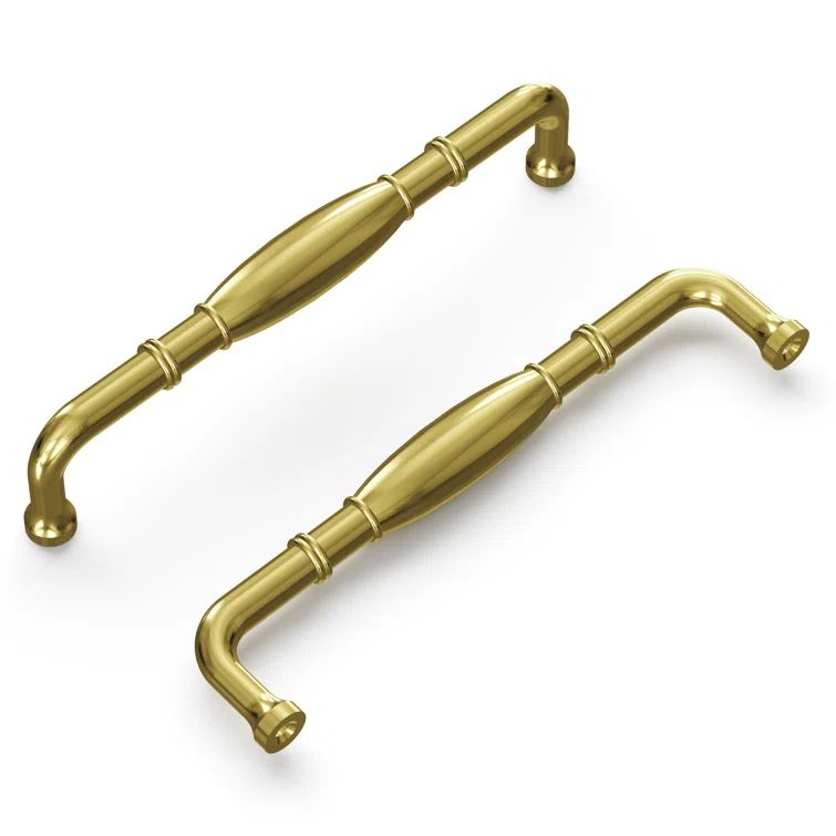 Polished Brass 5-1/16 Inch Solid Core Cabinet Pulls