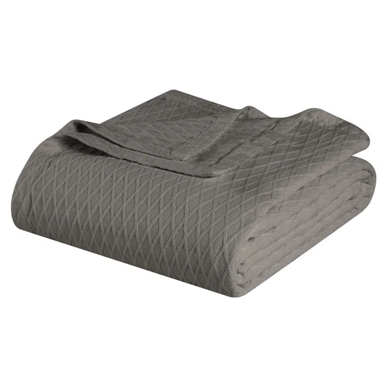 Full Size Grey Cotton Reversible Kids Blanket
