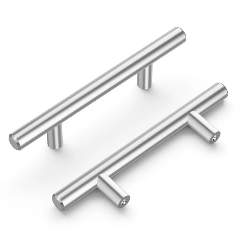 Chrome 3-Inch Solid Metal Bar Pulls