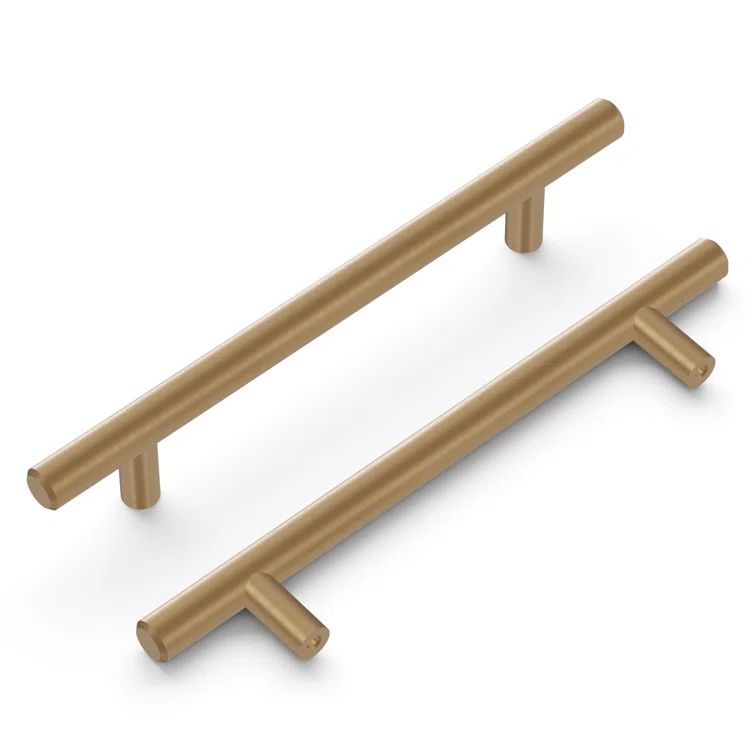 Champagne Bronze Modern Bar Pulls with Mounting Hardware