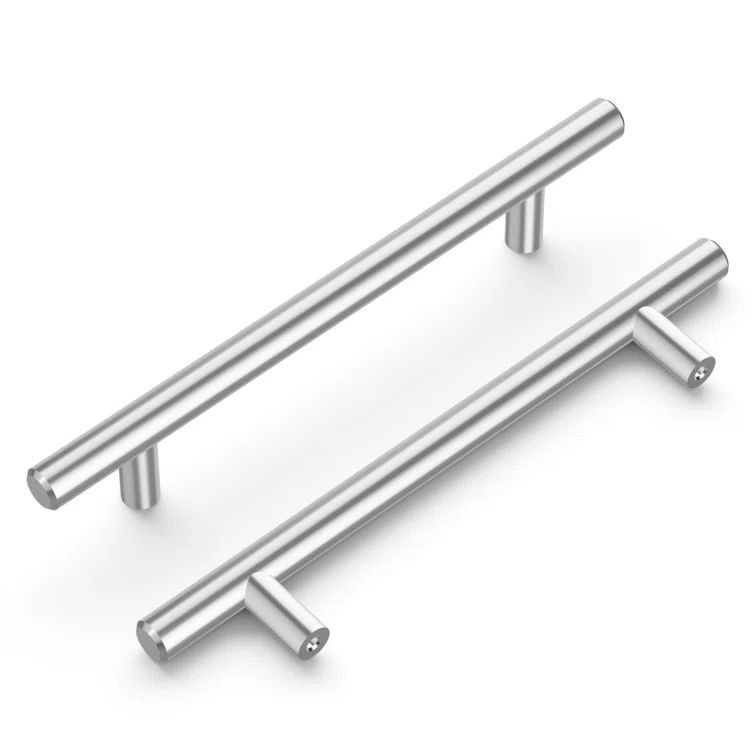 Modern Chrome Bar Cabinet Pulls with Mounting Hardware