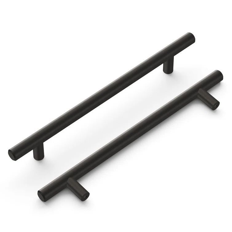 Brushed Black Nickel Modern Cabinet Bar Pulls with Mounting Hardware