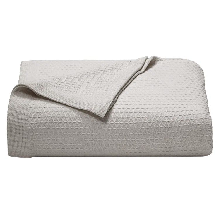 Luxurious King-Sized Gray Cotton Knitted Reversible Blanket