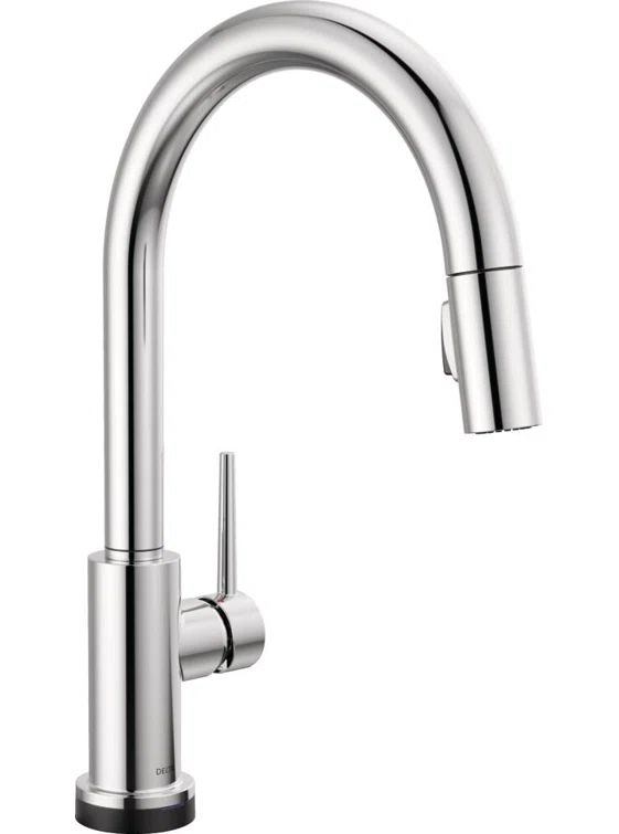 Chrome Pull-Down Kitchen Faucet with Voice Control