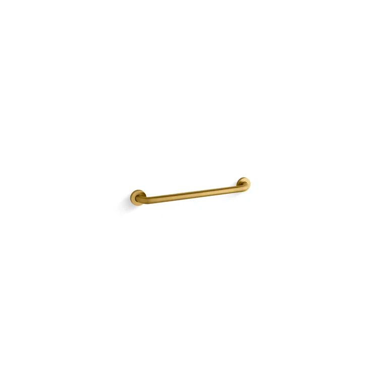 18" Vibrant Brushed Moderne Brass Contemporary Grab Bar