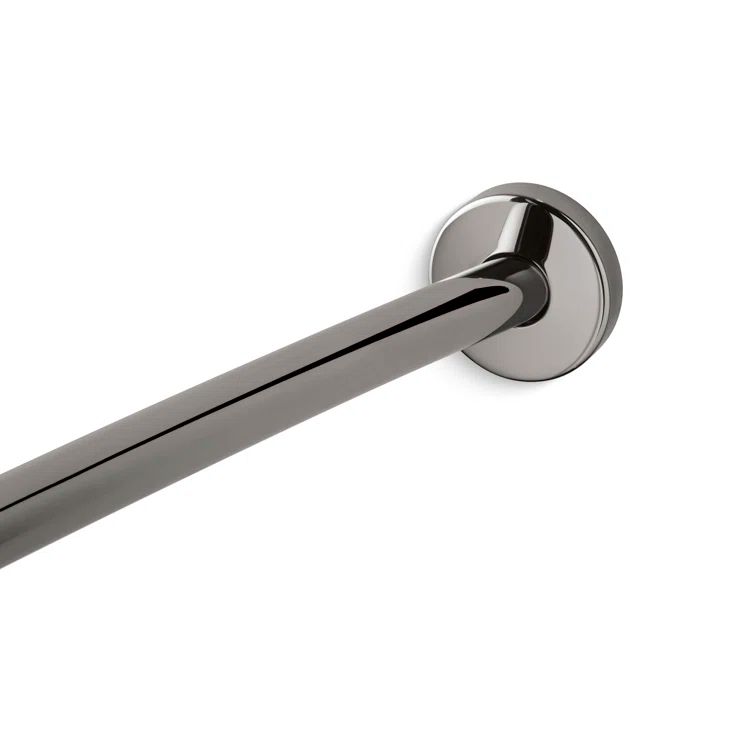 Vibrant Titanium Curved Shower Rod for Extra Space