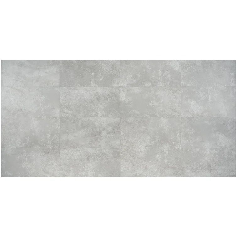 Platinum Gray Matte Finish 12'' x 24'' Luxury Vinyl Tile