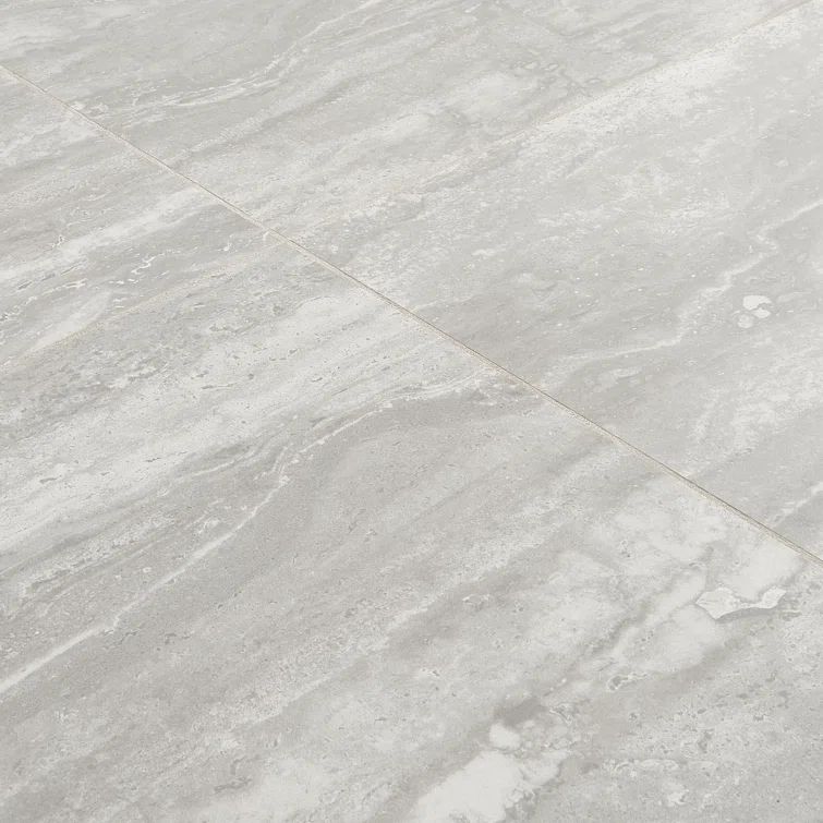 Large Format Gray Porcelain Stone Look Wall & Floor Tile