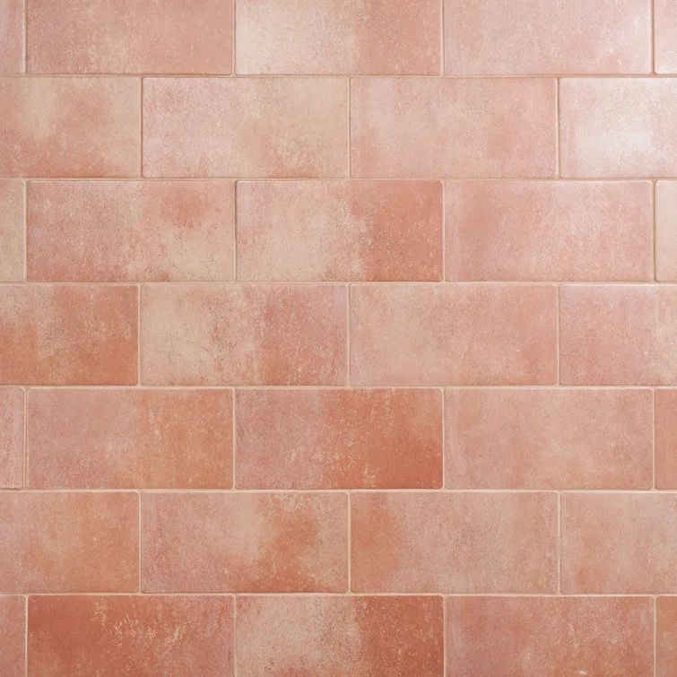 Kaleo 14" x 7" Matte Porcelain Terracotta Brick Floor and Wall Tile