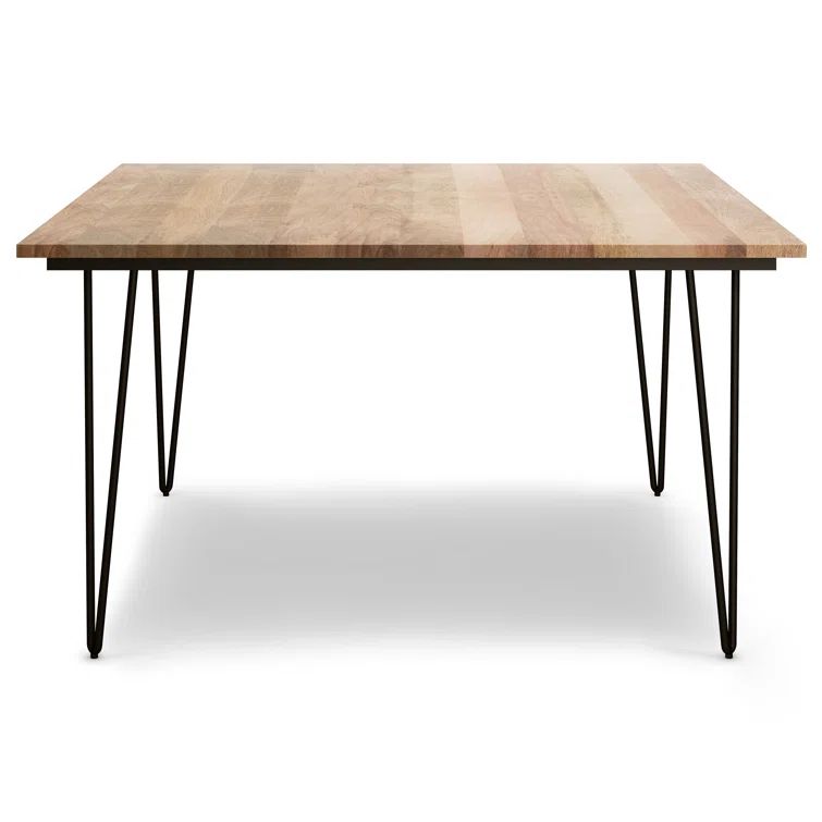 Hunter Square 54" Solid Mango Wood Dining Table in Natural