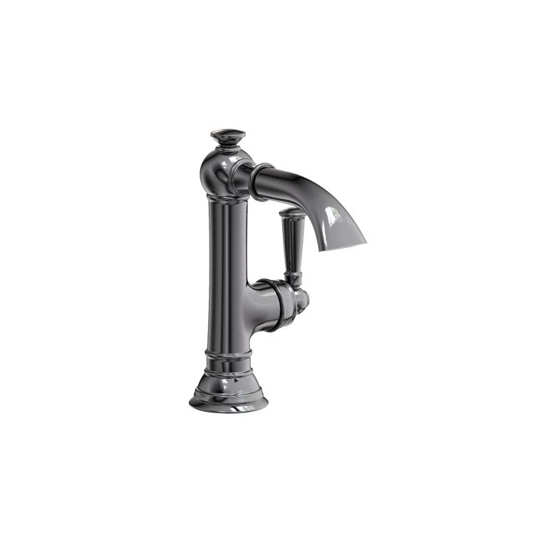 Midnight Chrome Single Hole Bathroom Faucet with Drain Assembly