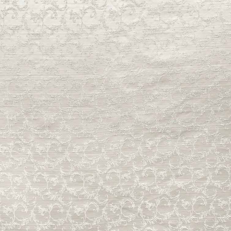 Ivory Damask Floral Jacquard Upholstery Fabric