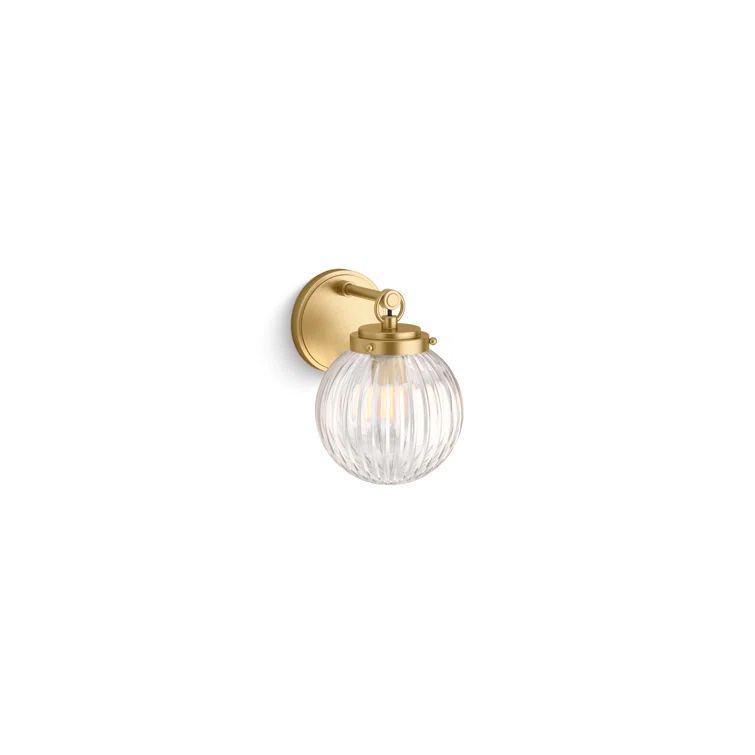 Brushed Moderne Brass Direct Wired Electric Sconce