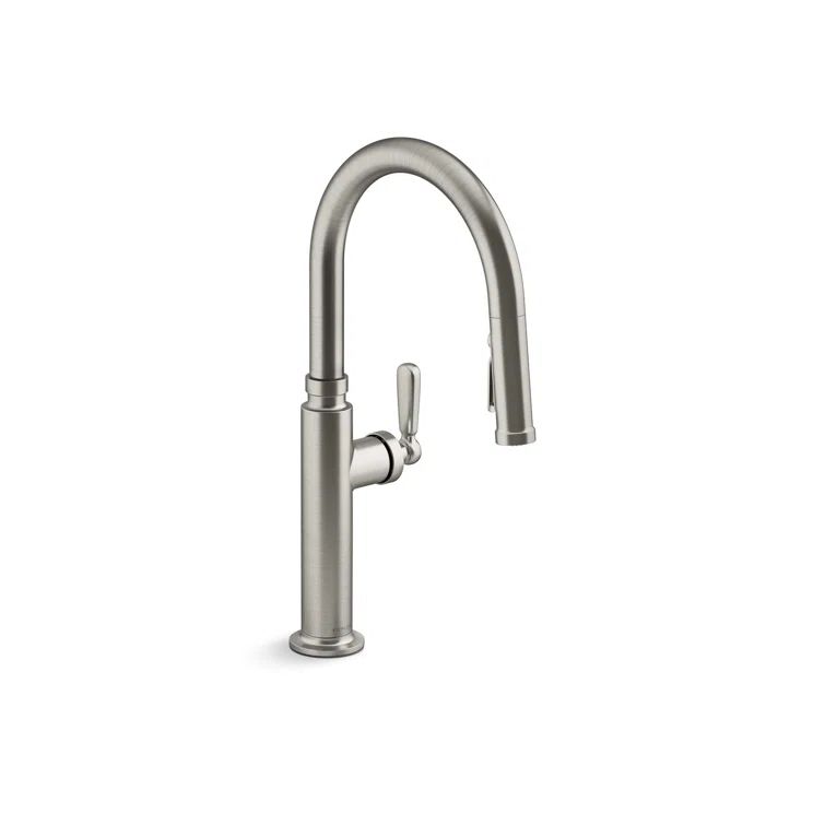 Edalyn Stainless Steel Pull-Down Kitchen Faucet with Sprayhead