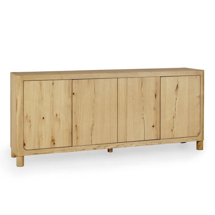 Orlando Natural Oak 4-Door Sideboard with Adjustable Shelves