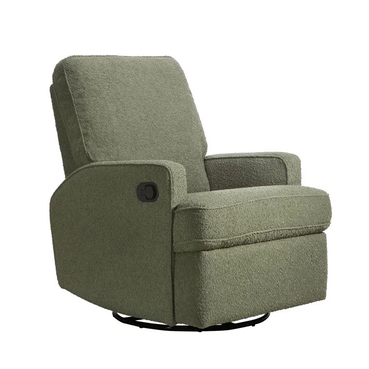 Sage Boucle Swivel Reclining Glider with Steel Frame