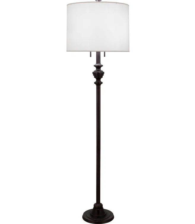 Arthur 65'' Bronze Metal Floor Lamp with Fabric Shade