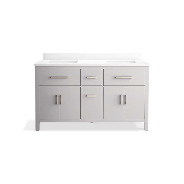 Kresla 60" Atmos Grey Double Vanity with Quartz Top