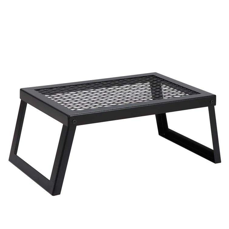 18'' Black Portable Folding Campfire Grill
