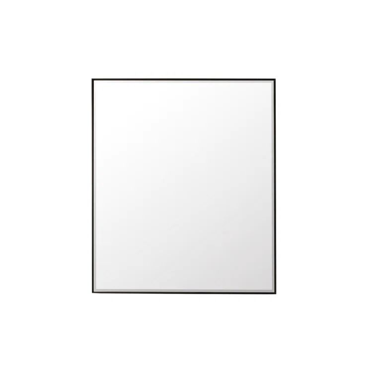 Rohe 36" Matte Black Modern Framed Vanity Mirror