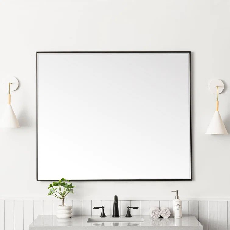 Champagne Brass 40" x 48" Rectangular Vanity Mirror