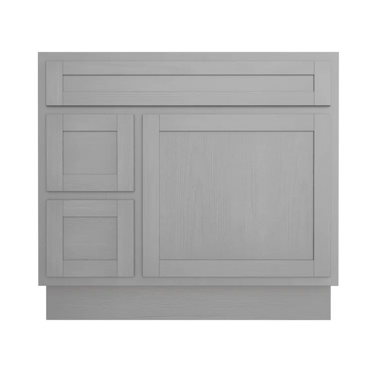 Hibbitts 36" Silver Single Shaker Bathroom Vanity Base