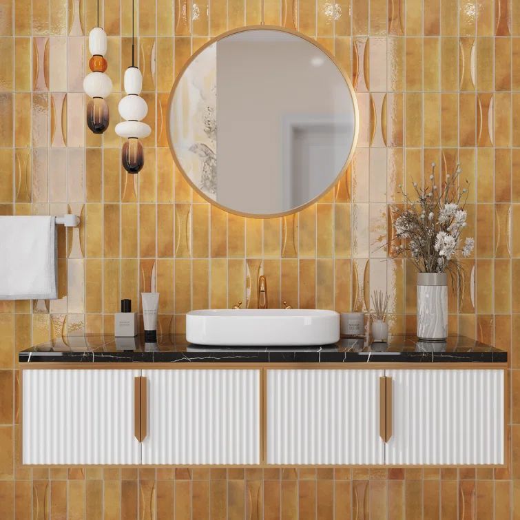 Antiek 2.58'' W x 7.9'' L Beveled Ceramic Subway Singular Tile
