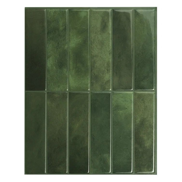 Smart Green Resin Peel and Stick Wall Tiles Set