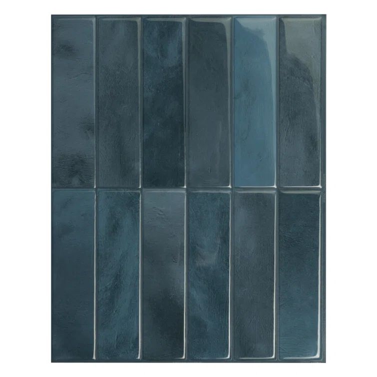 Morocco Agadir Glossy Blue Peel and Stick Wall Tile
