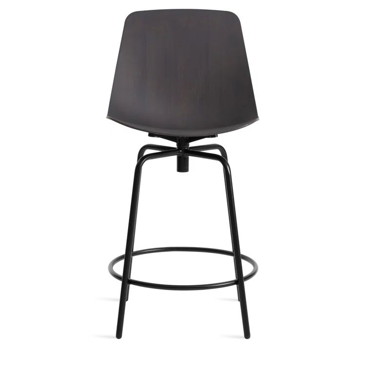 Oblivion Wood and Metal Swivel Counter Stool