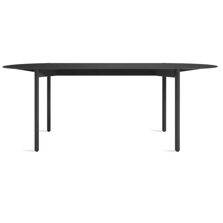 Oblivion Black Aluminum 82" Capsule-Shaped Dining Table
