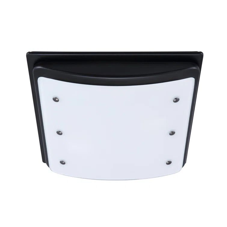 Matte Black Decorative Bathroom Ventilation Fan with Light