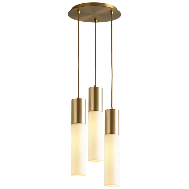Signature Aged Brass 13" Multi Pendant Canopy Kit