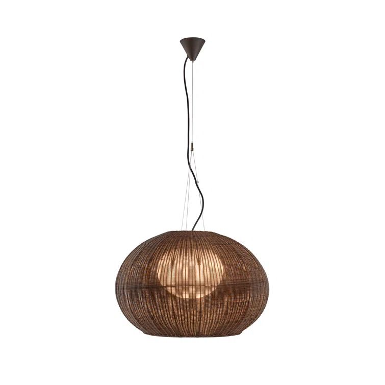 Graphite Brown Aluminum LED Indoor/Outdoor Globe Pendant Light