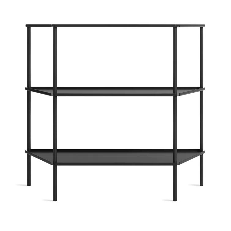 Oblivion Black Powder-Coated Aluminum Adjustable Shelving Unit